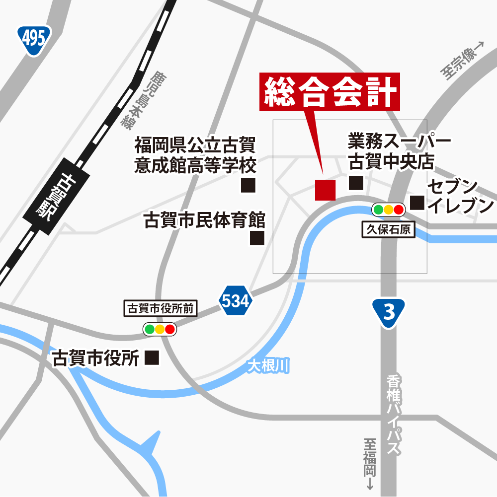 福岡事務所地図